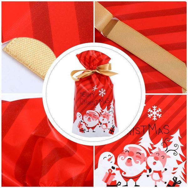 

50pcs christmas style gift drawstring bag christmas themed multipurpose gift wrapping bag gift drawstring bag for festival wmtzoh mywjqq