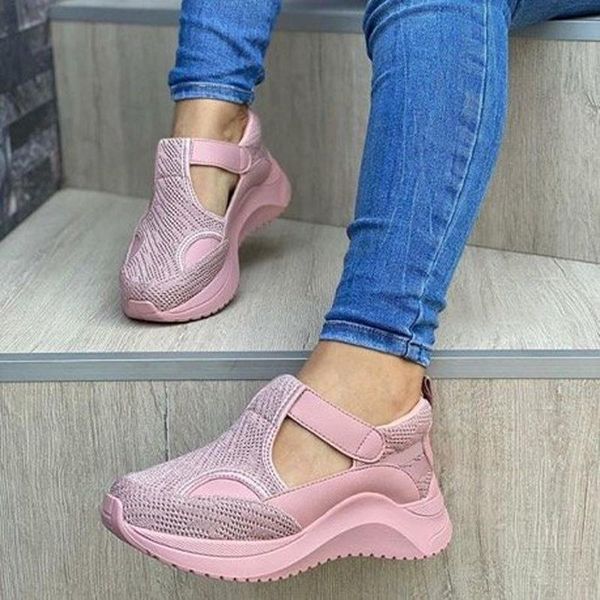 

shoes woman summer sandals for women shoes comfy soft women sandals retro wedge low heels thick bottom ladies, Black