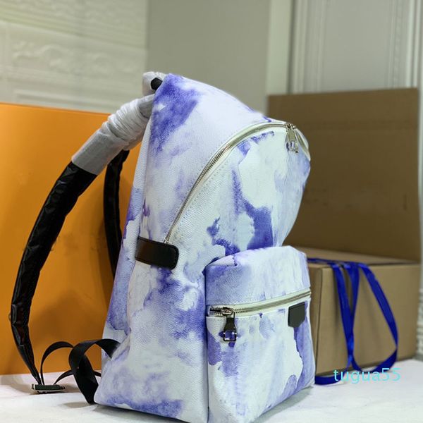 Designer-Rucksack für Damen, Rucksack, Umhängetasche, Aquarellmalerei, Doppelreißverschluss, hochwertige Blumen und Pflanzen