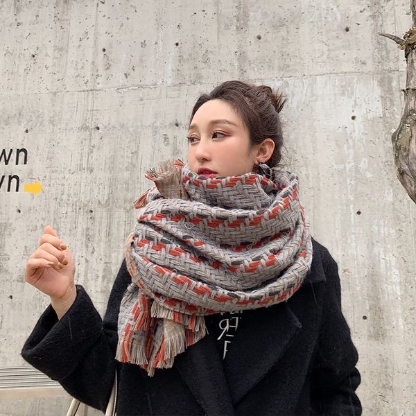 

new cashmere scarves for women in fall / winter 2021 klwe, Blue;gray