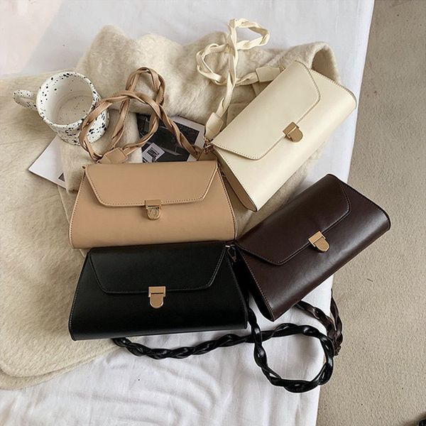 

pu leather baguette bags shoulder bags for women 2020 chain design luxury hand bag female travel sac a main femme 77643