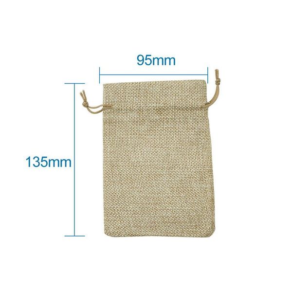 

50 шт. 13.5x9.5cm burlywood burlap упаковочные пакеты сумки для ювелирных изделий дисплей сумки конфеты подарочные сумки bbyjeh