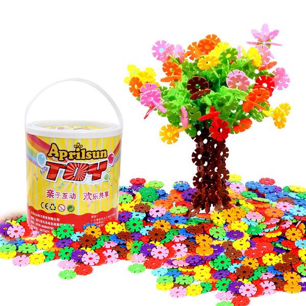 

large and thick snowflake flake building blocks for children