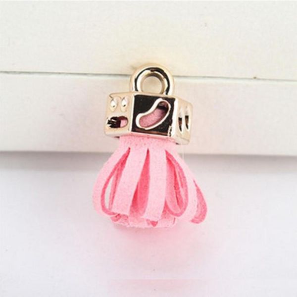 

30pcs mini suede imitation leather flower tassels fringe diy craft decor supplies earrings necklaces jewelry makes accessories h sqccib