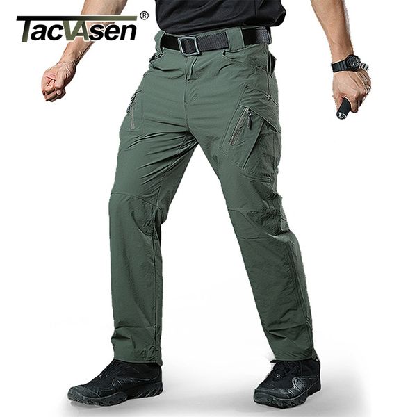 

tacvasen tactical pants men summer quick dry multi-pockets military pants lightweight stretch cargo work hike pants trousers 40 201110, Black