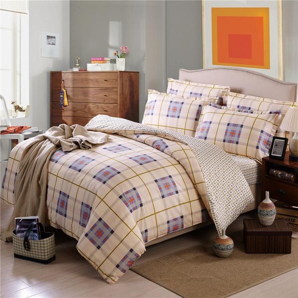 

bedding sets 100% pure cotton twill high grade set 4 piece cover geometric and cartoon design