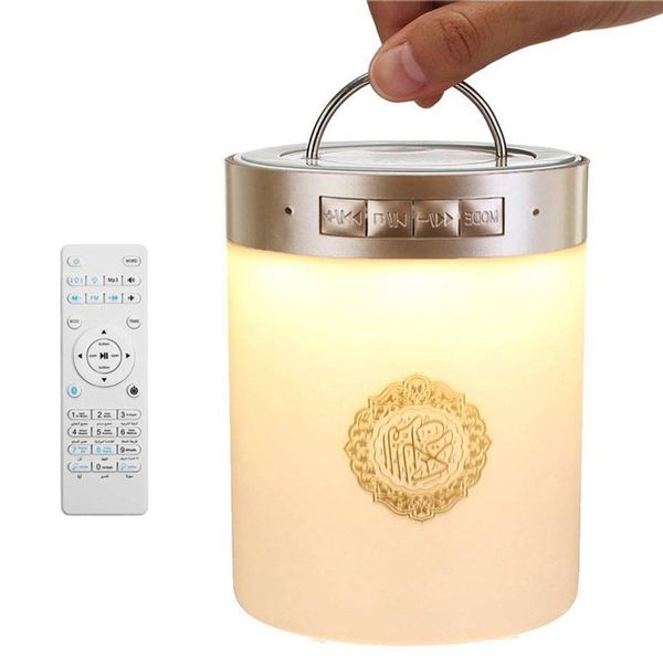 

wireless bluetooth speaker colorful led light quran koran reciter muslim speaker support mp3 fm tf card radio remote control