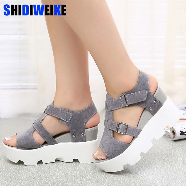 

summer sandals shoes women high heel casual shoes footwear flip flops open toe platform gladiator sandals women shoes m693 y200107, Black