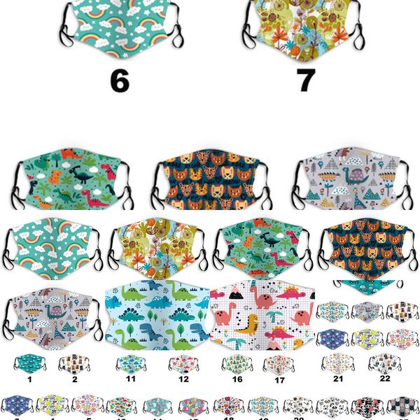 

latest for kids children lovely fashion printing with filter ear hanging mask pm2.5 animal anti fogging 2 n23st