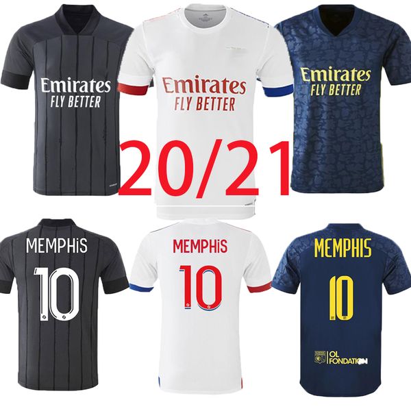 

новые 20 21 maillot de oep olympique lyonnais lyon футбольные трикотажки 2020 2021 maillot de lyon футбольная футболка traore memphis aouar, Black