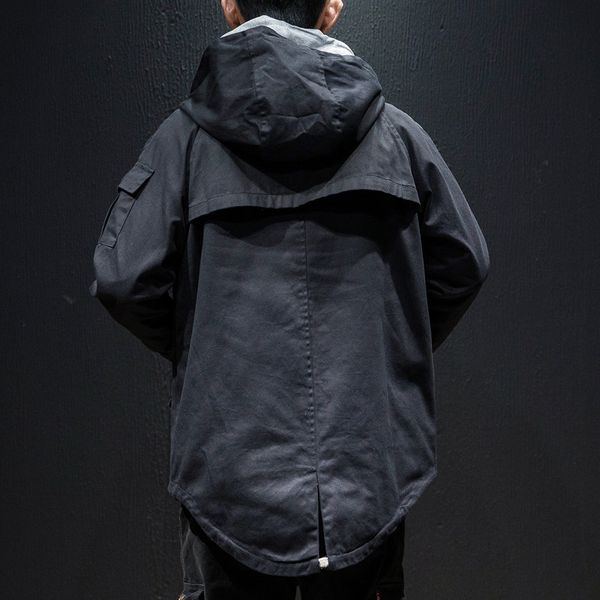 

2021 New Arrivals Autumn Coat with Hood Man High-quality Men ALHA, Tan;black