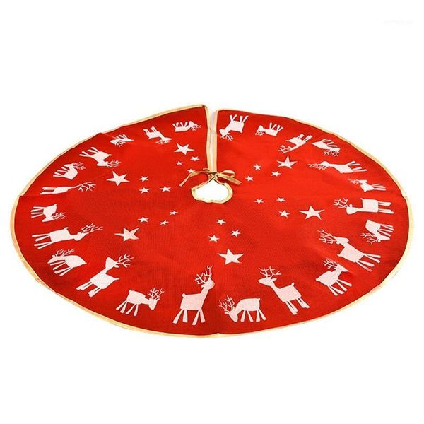 

christmas decorations bmby-1 pcs tree skirt holiday decoations xmas home decor red deer pattern1
