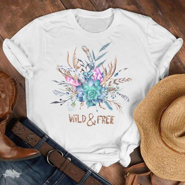 

feather dreamcatcher print t shirt women short sleeve o neck loose tshirt women tee shirt female clothes camisetas mujer, White