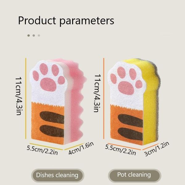 

cat claw sponge eraser kitchen dust wipes home clean accessories microfiber dish cleaning toilet brush sponge window cleaner h wmtokv