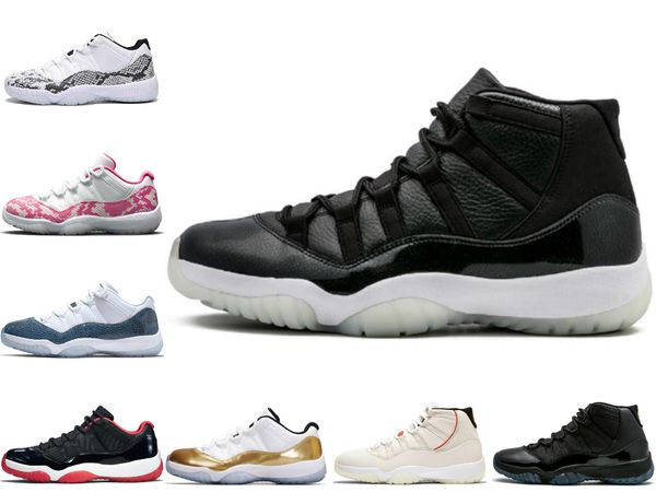 

2020 with box 11s cap and gown chicago platinum snakeskin mens basketball shoes 45 pink cherry emerald air women sports sneakers