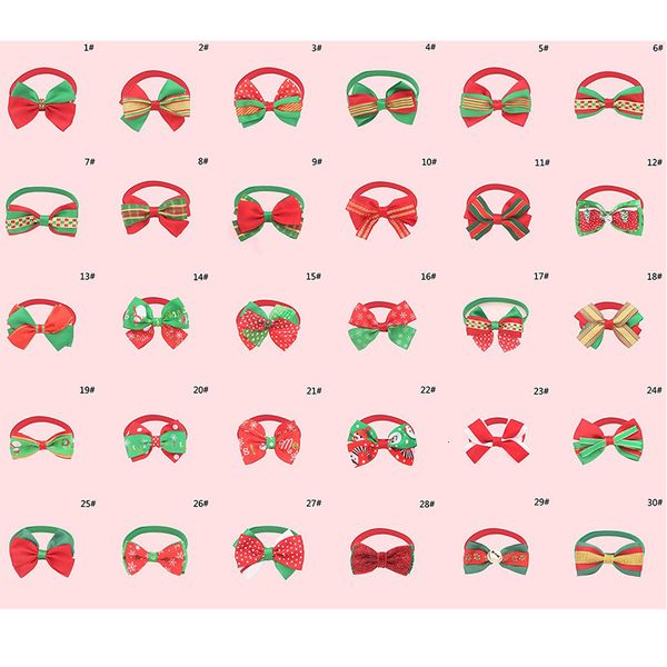 

decorations cats dog christmas bowknot collars bow tie ornaments xmas pet supplies 30 style hh9-3260