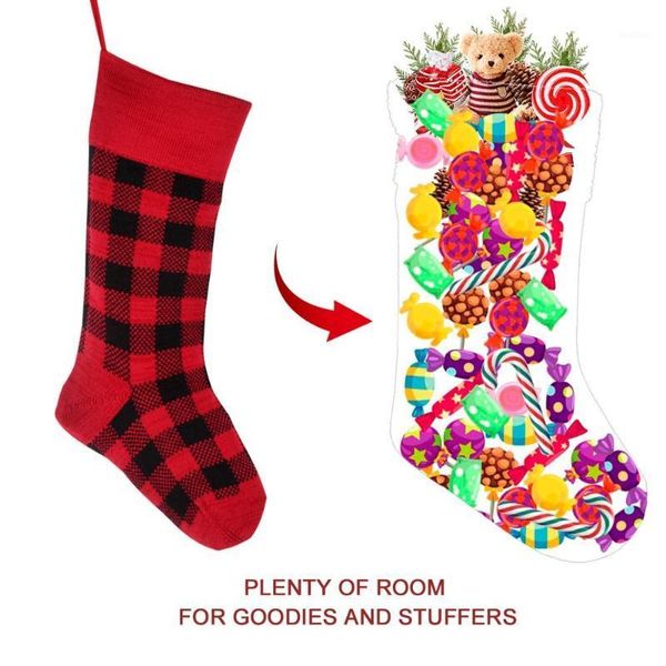 

qifu 2020 new big christmas stockings holder candy bag xmas gift bags christmas for home 2021 happy new year socks1