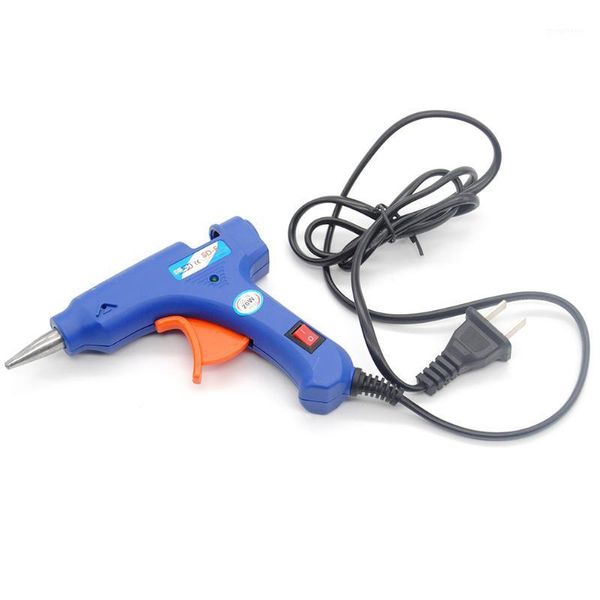 

new 100-220v high temp heater melt glue gun 20w repair tool heat gun blue mini with trigger/eu plug1