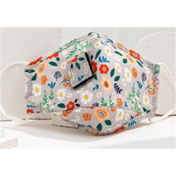 

factory 2020 new flower print face with opening straw easy for drinking washable reusable cotton masks 6 ptz1v