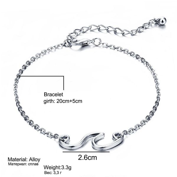 

vienkim 2018 новые браслеты новые anklet для женщин мода геометрическая волна волнистая пляжная обувь ювелирные изделия женские аксессуары f, Red;blue