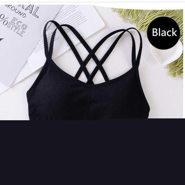 

beauty back sports bra women padded sports vest -proof gathering high-intensity yoga bra cotton underwear fitness1, White;black