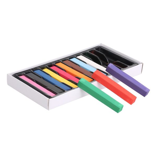 

12 colors hair chalk hair dye temporary hair color stick non-toxic salon diy dyeing tool