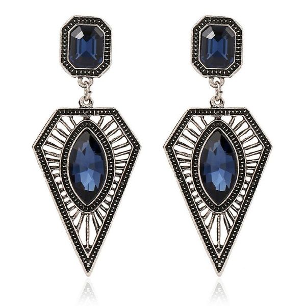 

dangle & chandelier vintage ehtnic style boho earrings 2021 geometric acrylic gem dangling for women accessories pendientes, Silver