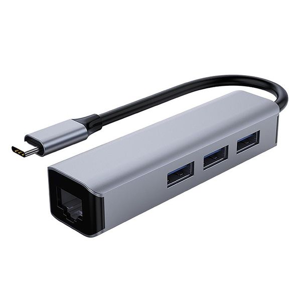 

hubs type-c 4 in 1 hub, to gigabit network interface + 3 usb3.0 port hub expanders