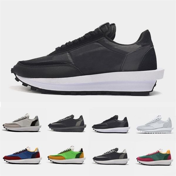 

black white pine green gusto pigeon nyc pigeon x ldv waffle daybreak trainers mens running shoes jogging women men sports sneakers 36-45