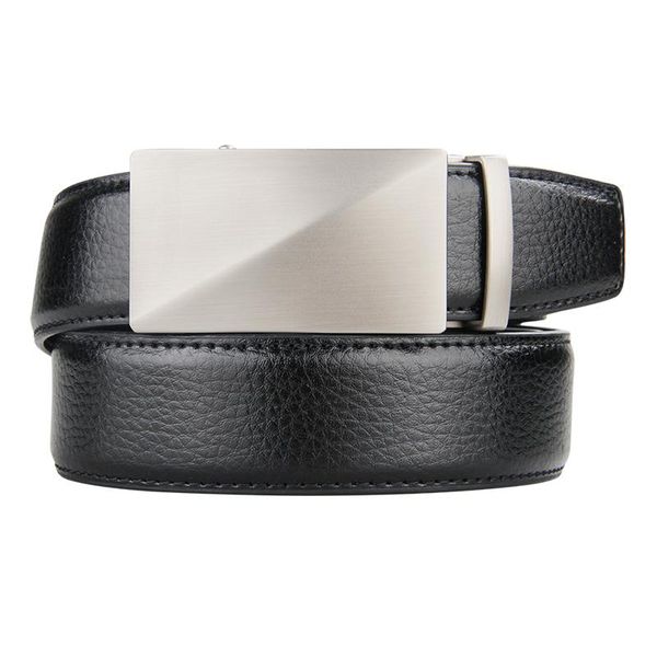 

luxury designer leather man belt ratchet belt strap automatic brown black mens belts cowhide 125cm big size, Black;brown