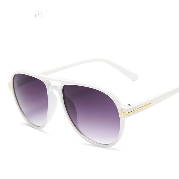 

5 factory discount nice quality all matching luxury white mens man classic t-shaped sunglasses big frame double beam toad mirror glass, White;black