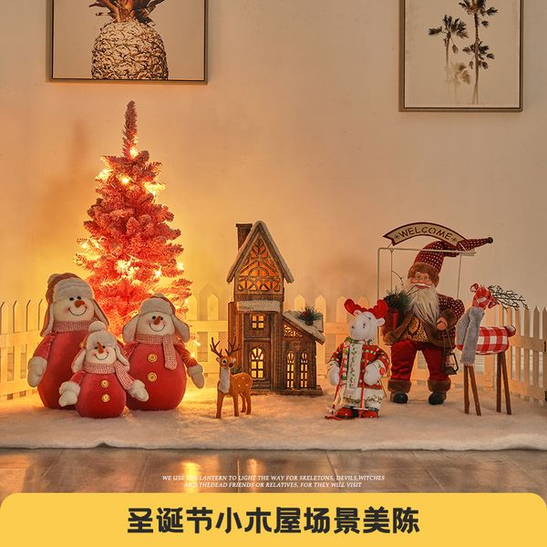 

2021 latest ornament, newl, luminous cabin, window snow house, shopping mall, christmas tree new