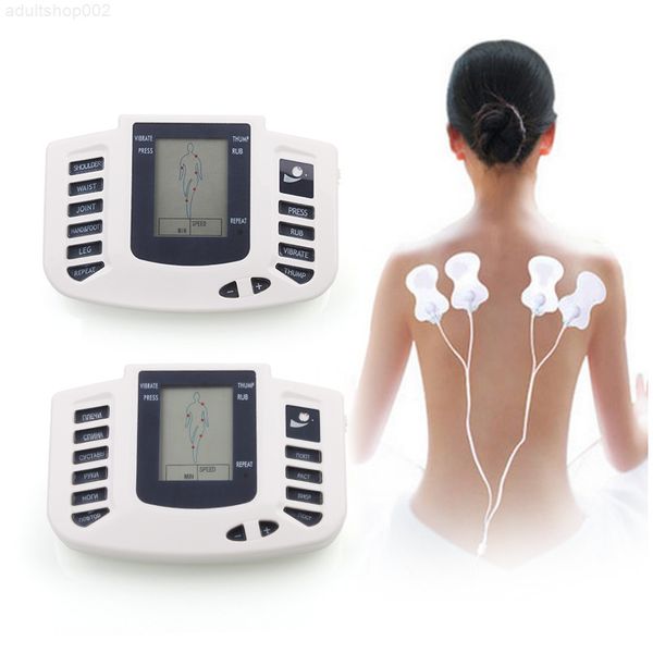 

2022 adultshop russian button electrical muscle stimulator body relax new muscle massager pulse tens acupuncture therapy slipper+8 pads+box