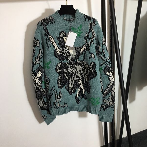 

milan runway sweater 2021 new long sleeve o neck women's sweaters high end jacquard pullover women designer sweater weinishi, White;black