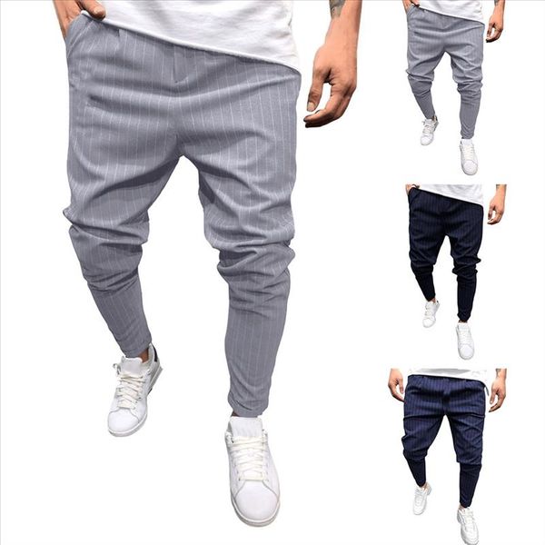 

2019 new style fashion mens casual solid loose stripe pocket sweatpant jogger pant sales 2019, Black