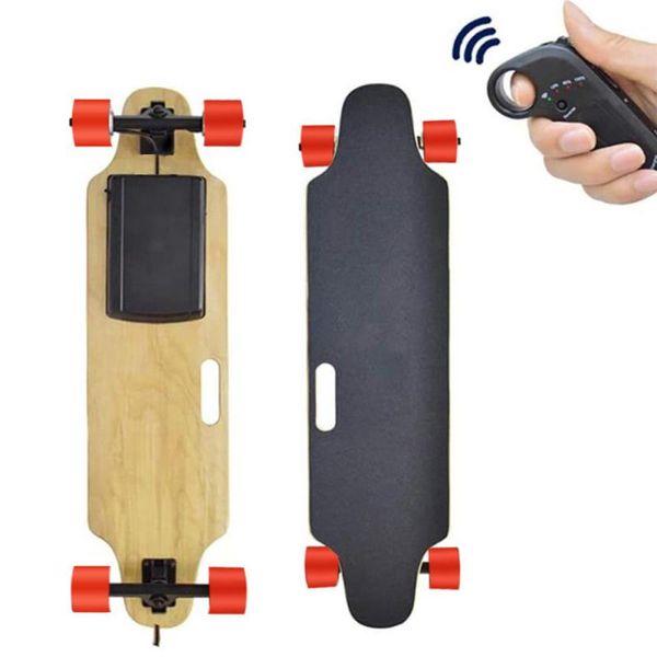 

skateboarding 35 inch electric long board skateboard with wireless remote control 12 mph 250w motor 7-layer maple