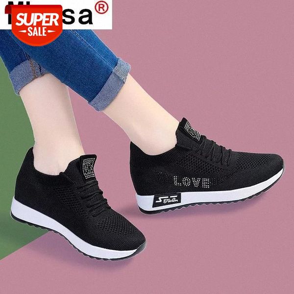 

spring new women's casual shoes fashion flying woven lightweight non-slip women's shoes mesh jogging 2021 #3x81