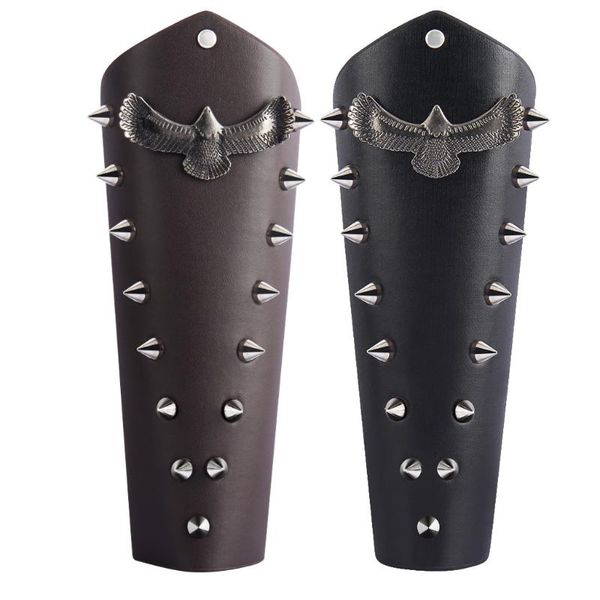 

tennis soaring eagle gothic gauntlet cosplay lace up medieval bracers for men women, Golden;silver