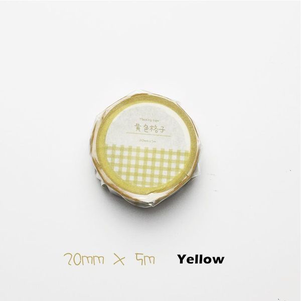 

2016 color plaid paper washi tape 20mm grid pattern adhesive masking tapes note stickers decoration for diary home diy art a6707 h
