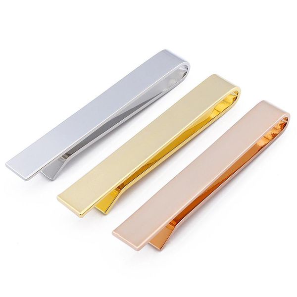 

young men design simple and casual trendy stylish men's tie clasp clip bar pin for men zhhfz, Silver