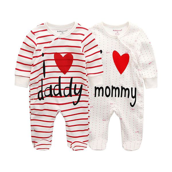

baby clothes full sleeve newborn boy girl foot rompers cotton baby clothing infant toddler costumes lj201023, Blue