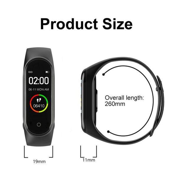 

m4 smart watch band pedometer watches bracelet smart health watch fitness band wristband blood pressure heart rate monitor bands bbyvec