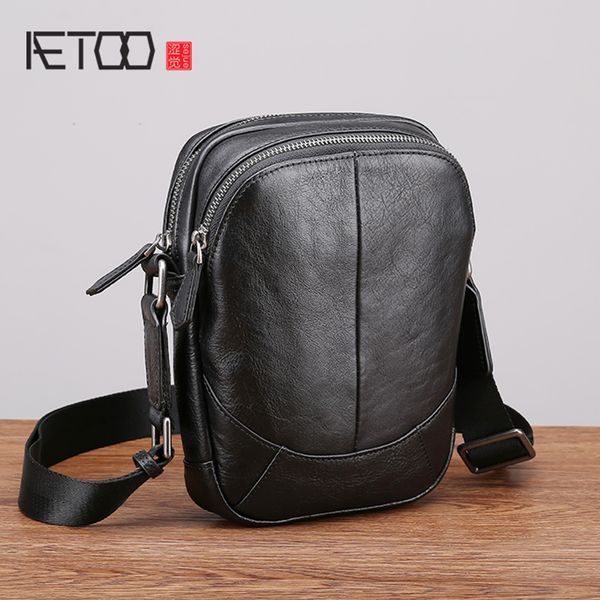 

hbp aetoo leather single shoulder bag men casual fashion trend mini oblique cross baotou layer cowhide men's bag
