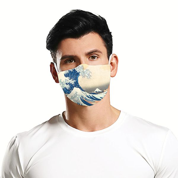 

protective adults reusable 3d pm.25 mouth fashion sunset skeleton watercolor face mask cute cartoon unicorn printed masks