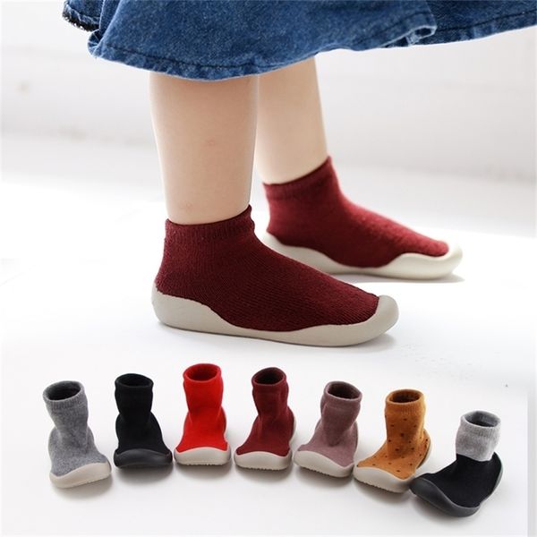 

newborn anti-slip toddler soft rubber sole floor sock baby non-slip firstwalk shoes socks y201009