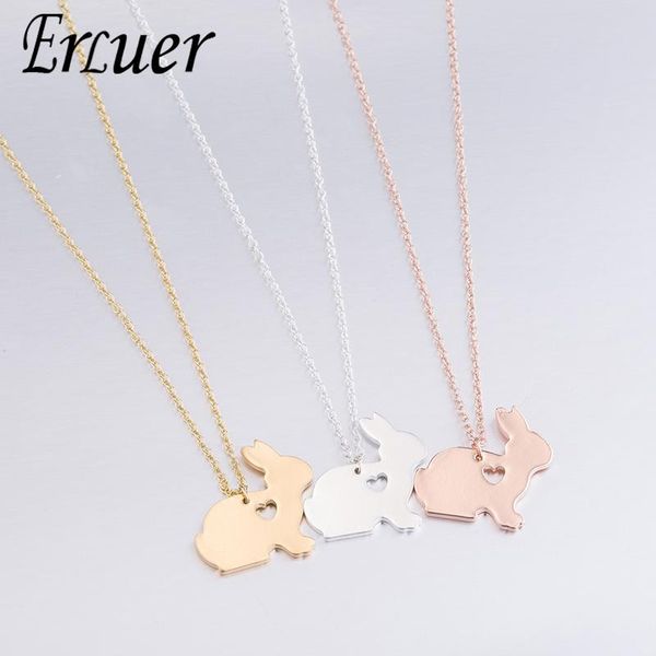 

pendant necklaces erluer 2021 fashion tiny necklace girl for women ethnic jewelryer party gift, Silver