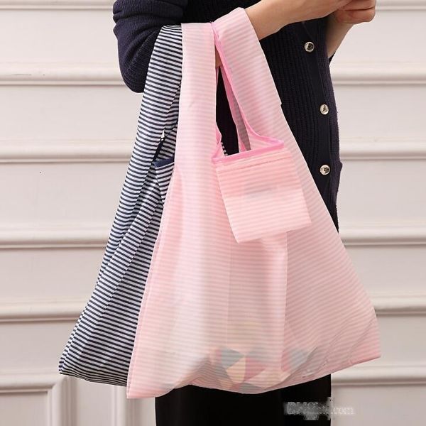 

shopping storage handbag foldable usable eco bags friendly reusable portable grocery nylon large bag pure lx1233