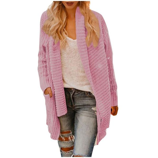 

2021 fashion women sweaters winter long cardigans casual loose sweater female autumn irregular lapel sweater coat plus size, Black;brown