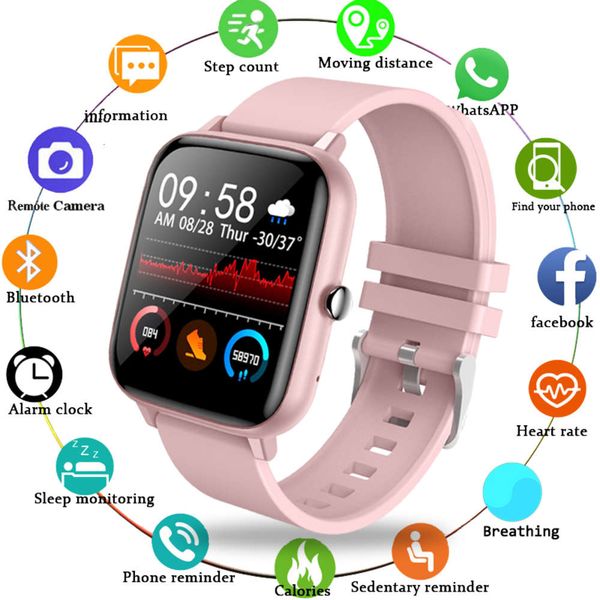 

multifunctional smart watch for men women, exercise heart rate and blood prsure control, waterproof, 2021