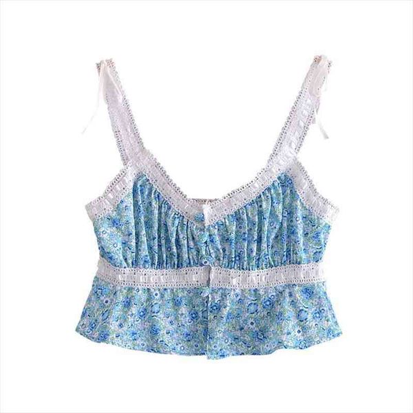 

romantic lace patchwork floral print cami women sleeveless fashion summer, White